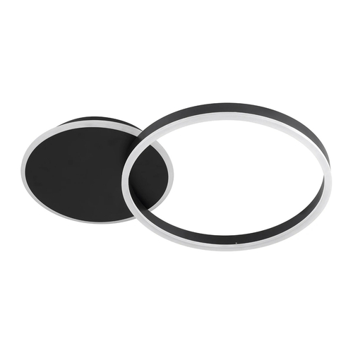 kelvo® VENOM KLV-101-0181 Φωτιστικό Οροφής LED 45W 4500lm 360° AC 220-240V IP20 Ρυθμιζόμενο Λευκό CCT με Χειριστήριο από 2700K έως 6000K Dimmable - Lumileds SMD Chip - Μαύρο Ματ - Μ60 x Π40 x Υ7.5cm - 3 Χρόνια Εγγύηση