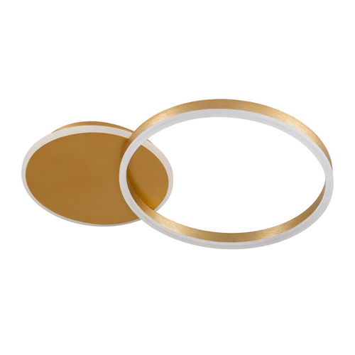 kelvo® VENOM KLV-101-0183 Φωτιστικό Οροφής LED 45W 4500lm 360° AC 220-240V IP20 Ρυθμιζόμενο Λευκό CCT με Χειριστήριο από 2700K έως 6000K Dimmable - Lumileds SMD Chip - Χρυσό Πλατίνα - Μ60 x Π40 x Υ7.5cm - 3 Χρόνια Εγγύηση