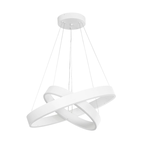 kelvo® VENOM KLV-101-0197-V2 Κρεμαστό Φωτιστικό Οροφής LED 75W 7500lm 120° AC 220-240V IP20 Ρυθμιζόμενο Λευκό CCT με Χειριστήριο από 2700K έως 6000K Dimmable - Lumileds SMD Chip - Λευκό Ματ - Μ60 x Π60 x Υ40cm - 3 Χρόνια Εγγύηση