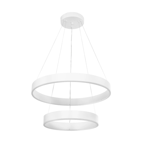 kelvo® VENOM KLV-101-0197-V2 Κρεμαστό Φωτιστικό Οροφής LED 75W 7500lm 120° AC 220-240V IP20 Ρυθμιζόμενο Λευκό CCT με Χειριστήριο από 2700K έως 6000K Dimmable - Lumileds SMD Chip - Λευκό Ματ - Μ60 x Π60 x Υ40cm - 3 Χρόνια Εγγύηση