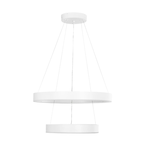 kelvo® VENOM KLV-101-0197-V2 Κρεμαστό Φωτιστικό Οροφής LED 75W 7500lm 120° AC 220-240V IP20 Ρυθμιζόμενο Λευκό CCT με Χειριστήριο από 2700K έως 6000K Dimmable - Lumileds SMD Chip - Λευκό Ματ - Μ60 x Π60 x Υ40cm - 3 Χρόνια Εγγύηση