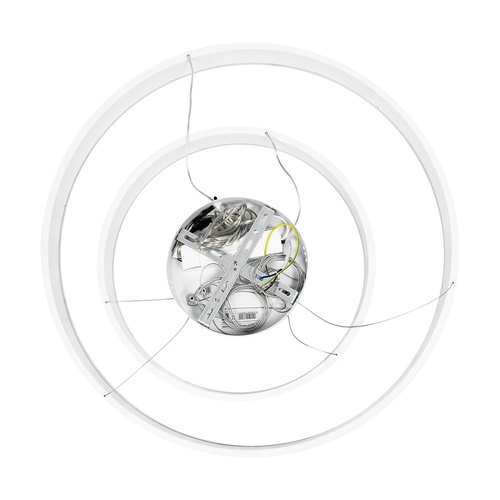 kelvo® VENOM KLV-101-0197-V2 Κρεμαστό Φωτιστικό Οροφής LED 75W 7500lm 120° AC 220-240V IP20 Ρυθμιζόμενο Λευκό CCT με Χειριστήριο από 2700K έως 6000K Dimmable - Lumileds SMD Chip - Λευκό Ματ - Μ60 x Π60 x Υ40cm - 3 Χρόνια Εγγύηση