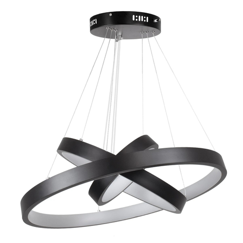 kelvo® NEMESIS KLV-101-0217-V2 Κρεμαστό Φωτιστικό Οροφής LED 100W 10000lm 180° AC 220-240V IP20 Ρυθμιζόμενο Λευκό CCT με Χειριστήριο από 2700K έως 6000K Dimmable - Lumileds SMD Chip - Μαύρο Ματ - Μ60 x Π60 x Υ60cm - 3 Χρόνια Εγγύηση