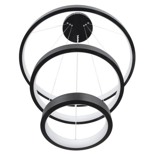 kelvo® NEMESIS KLV-101-0217-V2 Κρεμαστό Φωτιστικό Οροφής LED 100W 10000lm 180° AC 220-240V IP20 Ρυθμιζόμενο Λευκό CCT με Χειριστήριο από 2700K έως 6000K Dimmable - Lumileds SMD Chip - Μαύρο Ματ - Μ60 x Π60 x Υ60cm - 3 Χρόνια Εγγύηση