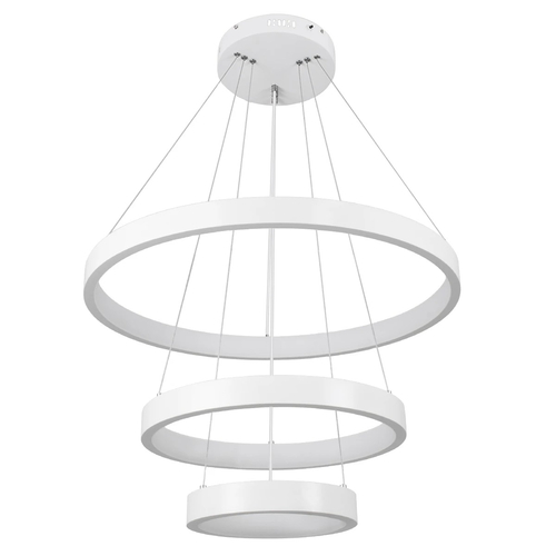 kelvo® NEMESIS KLV-101-0218 Κρεμαστό Φωτιστικό Οροφής LED 100W 10000lm 180° AC 220-240V IP20 Ρυθμιζόμενο Λευκό CCT με Χειριστήριο από 2700K έως 6000K Dimmable - Lumileds SMD Chip - Λευκό Ματ - Μ60 x Π60 x Υ60cm - 3 Χρόνια Εγγύηση