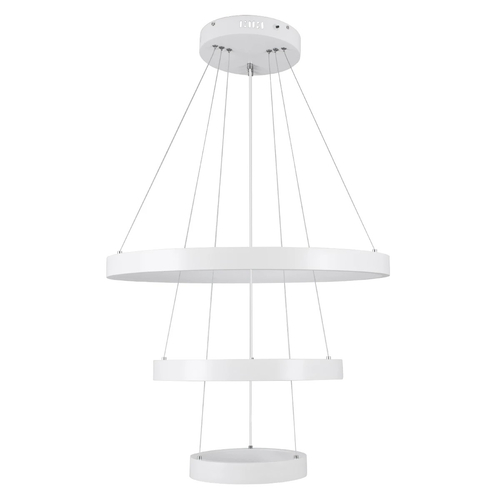 kelvo® NEMESIS KLV-101-0218 Κρεμαστό Φωτιστικό Οροφής LED 100W 10000lm 180° AC 220-240V IP20 Ρυθμιζόμενο Λευκό CCT με Χειριστήριο από 2700K έως 6000K Dimmable - Lumileds SMD Chip - Λευκό Ματ - Μ60 x Π60 x Υ60cm - 3 Χρόνια Εγγύηση