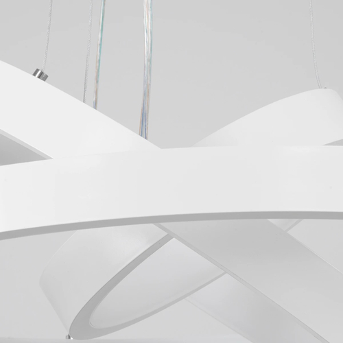 kelvo® NEMESIS KLV-101-0218 Κρεμαστό Φωτιστικό Οροφής LED 100W 10000lm 180° AC 220-240V IP20 Ρυθμιζόμενο Λευκό CCT με Χειριστήριο από 2700K έως 6000K Dimmable - Lumileds SMD Chip - Λευκό Ματ - Μ60 x Π60 x Υ60cm - 3 Χρόνια Εγγύηση