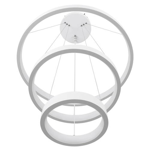 kelvo® NEMESIS KLV-101-0218-V2 Κρεμαστό Φωτιστικό Οροφής LED 100W 10000lm 180° AC 220-240V IP20 Ρυθμιζόμενο Λευκό CCT με Χειριστήριο από 2700K έως 6000K Dimmable - Lumileds SMD Chip - Λευκό Ματ - Μ60 x Π60 x Υ60cm - 3 Χρόνια Εγγύηση