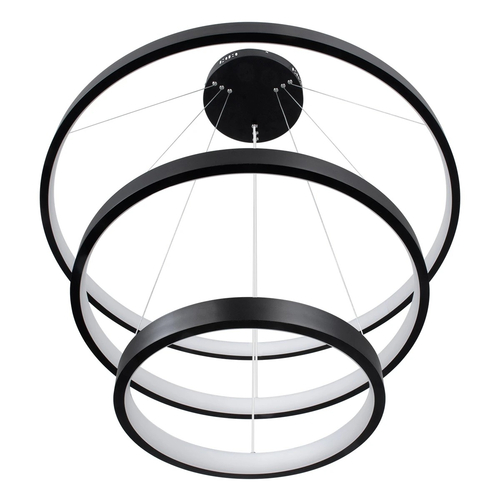 kelvo® NEMESIS KLV-101-0220 Κρεμαστό Φωτιστικό Οροφής LED 120W 12000lm 180° AC 220-240V IP20 Ρυθμιζόμενο Λευκό CCT με Χειριστήριο από 2700K έως 6000K Dimmable - Lumileds SMD Chip - Μαύρο Ματ - Μ80 x Π80 x Υ80cm - 3 Χρόνια Εγγύηση