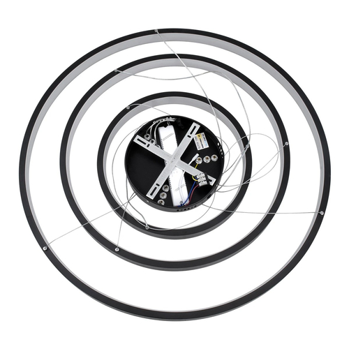 kelvo® NEMESIS KLV-101-0220 Κρεμαστό Φωτιστικό Οροφής LED 120W 12000lm 180° AC 220-240V IP20 Ρυθμιζόμενο Λευκό CCT με Χειριστήριο από 2700K έως 6000K Dimmable - Lumileds SMD Chip - Μαύρο Ματ - Μ80 x Π80 x Υ80cm - 3 Χρόνια Εγγύηση