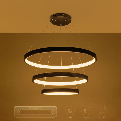 kelvo® NEMESIS KLV-101-0220-V2 Κρεμαστό Φωτιστικό Οροφής LED 120W 12000lm 180° AC 220-240V IP20 Ρυθμιζόμενο Λευκό CCT με Χειριστήριο από 2700K έως 6000K Dimmable - Lumileds SMD Chip - Μαύρο Ματ - Μ80 x Π80 x Υ80cm - 3 Χρόνια Εγγύηση