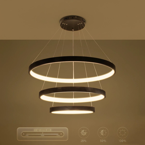 kelvo® NEMESIS KLV-101-0220-V2 Κρεμαστό Φωτιστικό Οροφής LED 120W 12000lm 180° AC 220-240V IP20 Ρυθμιζόμενο Λευκό CCT με Χειριστήριο από 2700K έως 6000K Dimmable - Lumileds SMD Chip - Μαύρο Ματ - Μ80 x Π80 x Υ80cm - 3 Χρόνια Εγγύηση