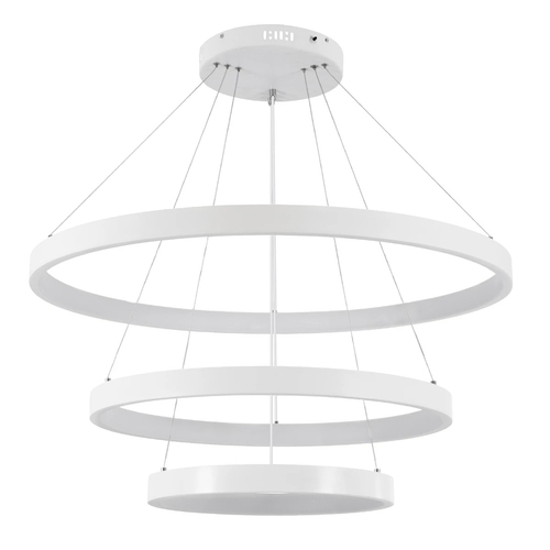 kelvo® NEMESIS KLV-101-0221 Κρεμαστό Φωτιστικό Οροφής LED 120W 12000lm 180° AC 220-240V IP20 Ρυθμιζόμενο Λευκό CCT με Χειριστήριο από 2700K έως 6000K Dimmable - Lumileds SMD Chip - Λευκό Ματ - Μ80 x Π80 x Υ80cm - 3 Χρόνια Εγγύηση