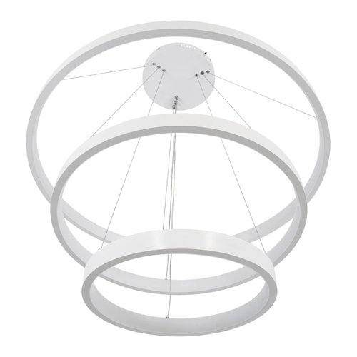 kelvo® NEMESIS KLV-101-0221 Κρεμαστό Φωτιστικό Οροφής LED 120W 12000lm 180° AC 220-240V IP20 Ρυθμιζόμενο Λευκό CCT με Χειριστήριο από 2700K έως 6000K Dimmable - Lumileds SMD Chip - Λευκό Ματ - Μ80 x Π80 x Υ80cm - 3 Χρόνια Εγγύηση