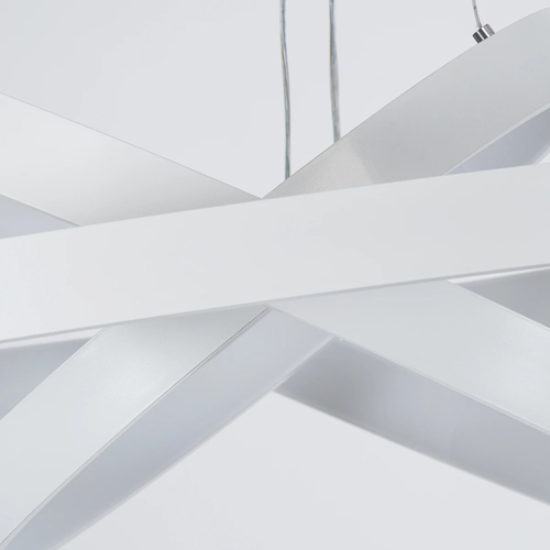 kelvo® NEMESIS KLV-101-0221 Κρεμαστό Φωτιστικό Οροφής LED 120W 12000lm 180° AC 220-240V IP20 Ρυθμιζόμενο Λευκό CCT με Χειριστήριο από 2700K έως 6000K Dimmable - Lumileds SMD Chip - Λευκό Ματ - Μ80 x Π80 x Υ80cm - 3 Χρόνια Εγγύηση