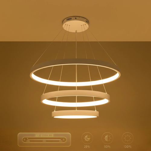 kelvo® NEMESIS KLV-101-0221-V2 Κρεμαστό Φωτιστικό Οροφής LED 120W 12000lm 180° AC 220-240V IP20 Ρυθμιζόμενο Λευκό CCT με Χειριστήριο από 2700K έως 6000K Dimmable - Lumileds SMD Chip - Λευκό Ματ - Μ80 x Π80 x Υ80cm - 3 Χρόνια Εγγύηση