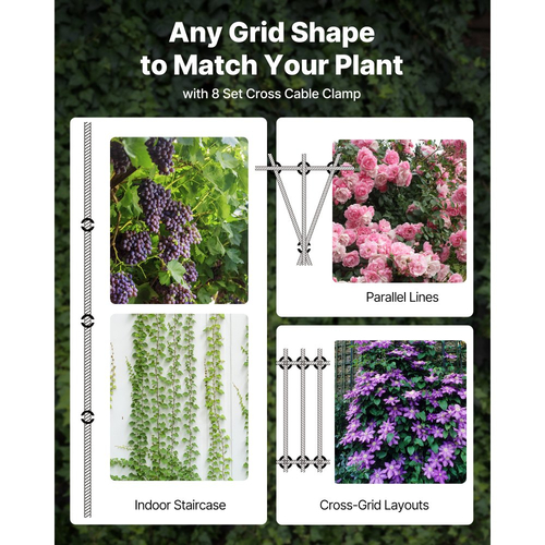 Κιτ συρματόσχοινου VEVOR 3,2 mm, μήκος 12,2 m, καλώδιο από ανοξείδωτο χάλυβα 316, αντοχή σε θραύση 7,1 kN, κατασκευή 7 x 7 κλώνων, χαλύβδινο καλώδιο για σύστημα κιγκλιδωμάτων καταστρώματος, πέργκολα κήπου, φωτιστικά σε σειρά
