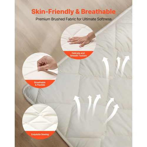 Ιαπωνικό στρώμα τατάμι VEVOR, Πτυσσόμενο στρώμα ιαπωνικού τατάμι διπλού μεγέθους, Στρώμα φουτόν με τσάντα αποθήκευσης και κούμπωμα, Πατάκι δαπέδου 9 στρώσεων για ύπνο, κοιτώνα, διαλογισμό, γιόγκα, 2032 x 991 x 63,5 mm, λευκό