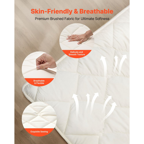 VEVOR Ιαπωνικό Στρώμα Τατάμι, Πτυσσόμενο Ιαπωνικό Στρώμα Τατάμι Queen Size, Στρώμα Φουτόν με Τσάντα Αποθήκευσης & Κούμπωμα, Πατάκι Δαπέδου 9 Επιπέδων για Ύπνο, Φοιτητική Στέγη, Διαλογισμό, Γιόγκα, 2032 x 1524 x 63,5 mm, Λευκό