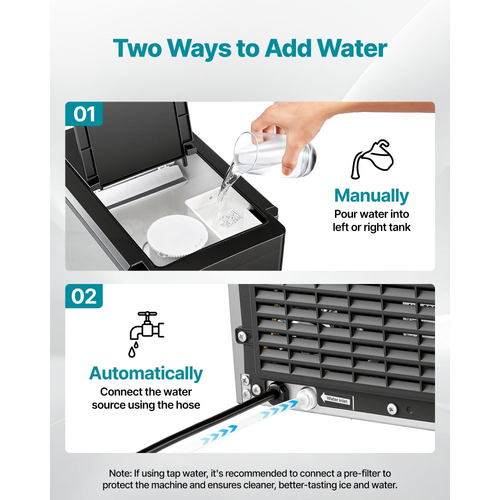 Διανομέας νερού VEVOR με παγομηχανή, Διανομέας νερού 3 σε 1 για πάγκο, 16 κιλά/24 ώρες, 12 κύβοι/7 λεπτά γρήγορης παρασκευής πάγου με χωρητικότητα 1,8 κιλά, παγάκια σε σφαίρες/θρυμματισμένο πάγο και κρύο νερό, για το σπίτι, την κουζίνα, τα πάρτι