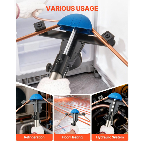 Κιτ κάμψης υδραυλικών σωλήνων VEVOR, 6 mm έως 22 mm, κάμψη σωλήνων χαλκού, σετ εργαλείων κάμψης HVAC, κάμψη 90°, με μήτρες από κράμα αλουμινίου 7 χρωμάτων, για επισκευή αυτοκινήτων HVAC, κλιματισμού, ψύξης