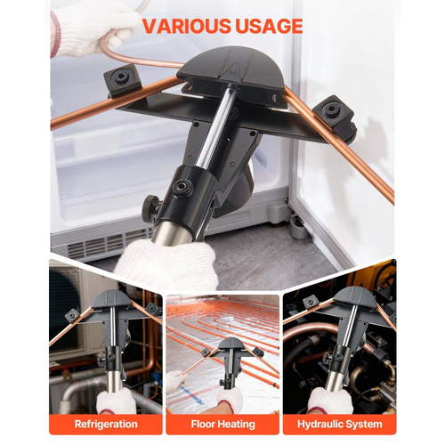 Κιτ κάμψης υδραυλικών σωλήνων VEVOR, 6 mm έως 22 mm, Κούρμπαρος σωλήνων χαλκού, Σετ εργαλείων κάμψης HVAC, κάμψη 90°, με 7 μήτρες από κράμα αλουμινίου, για HVAC, Κλιματισμό, Ψύξη, Επισκευή αυτοκινήτων, Αυτοκινήτων