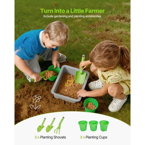 Κουζίνα από λάσπη VEVOR, Κουζίνα από λάσπη εξωτερικού χώρου για παιδιά, Ξύλινες κουζίνες εξωτερικού χώρου με κουτάλια, Νιπτήρας, Στέγαστρο για σκίαση, Περιστρεφόμενες ρόδες, Σκεύη μαγειρικής, Κατσαρόλες και αξεσουάρ, Ξύλινες κουζίνες παιχνιδιού για το σπίτι, Γκαζόν