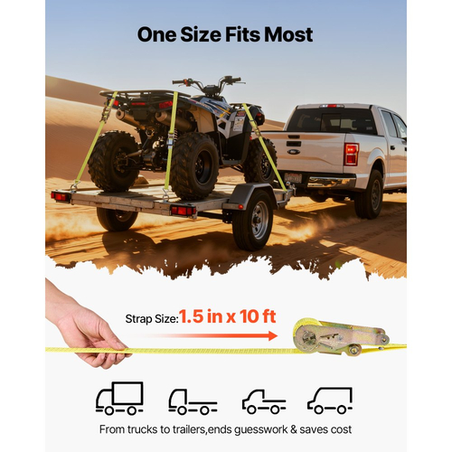 Ιμάντες καστάνιας VEVOR, 38,1 mm x 3 m, Ιμάντες πρόσδεσης βαρέως τύπου με διπλό γάντζο J, αντοχή σε θραύση 3000 kg, τσάντα μεταφοράς, δέσιμο με καστάνια για μετακίνηση, ρυμουλκούμενα, μοτοσικλέτες, καγιάκ, οροφή αυτοκινήτου, τεμάχιο 4