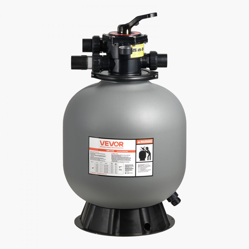 Φίλτρο άμμου VEVOR, 508 mm, 189,3 LPM Σύστημα φίλτρου άμμου για υπέργειες πισίνες, με βαλβίδα πολλαπλών θυρών 7 κατευθύνσεων, αντίστροφη πλύση, ξέβγαλμα, ανακυκλοφορία, απόβλητα, χειμώνας, κλειστές λειτουργίες, για υπέργειες πισίνες