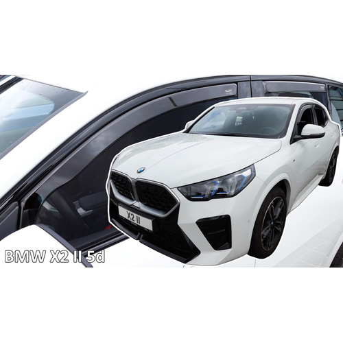 Heko - Ανεμοθραύστες για BMW X2 II U10 5 Doors 2023+ Σετ Αυτοκινήτου Απο Εύκαμπτο Φιμέ Πλαστικό - 4 τεμ. (ΑΝΕΜ.SET11011)