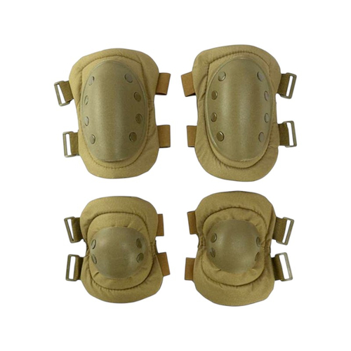 Σετ επιγονατίδες & επιαγκωνίδες - Tactical - 4pcs - 920075 - Beige