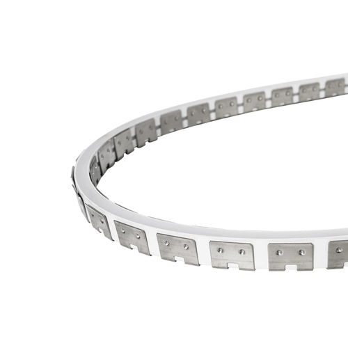 kelvo® NEONPRO KLV-101-0069 Εύκαμπτη Βάση Στήριξης για Neon Flex - Νίκελ Χρώμιο - Μ1000 x Π0.7 x Υ1.2cm - Ρολό 10 Μέτρων