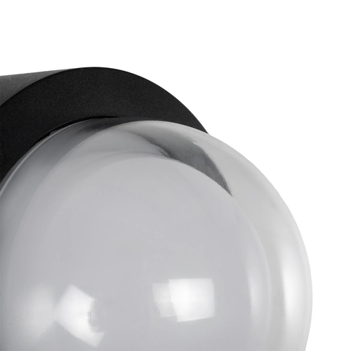 kelvo® NEXA KLV-101-0248 Φωτιστικό Τοίχου / Απλίκα LED 6W 600lm 180° AC 220-240V Αδιάβροχο IP65 Θερμό Λευκό 2700K - Sanan SMD Chip & TÜV SÜD Driver - Μαύρο Ματ - Μ11 x Π8.5 x Υ11cm - 5 Χρόνια Εγγύηση