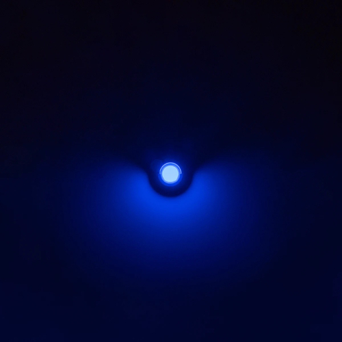 kelvo® NEXA KLV-101-0253 Φωτιστικό Τοίχου / Απλίκα LED 6W 360lm 180° AC 220-240V Αδιάβροχο IP65 Μπλε - Sanan SMD Chip & TÜV SÜD Driver - Μαύρο Ματ - Μ11 x Π9 x Υ11cm - 5 Χρόνια Εγγύηση