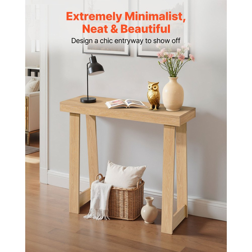 Τραπέζι κονσόλας VEVOR 91,5 cm, Μοντέρνο γραφείο πίσω από τον καναπέ, Ξύλινο ορθογώνιο γραφείο εισόδου, Στενό μακρύ τραπέζι καναπέ, Ιδανικό για διάδρομο, υπνοδωμάτιο, σαλόνι, φουαγιέ, Εύκολη συναρμολόγηση, Burlywood