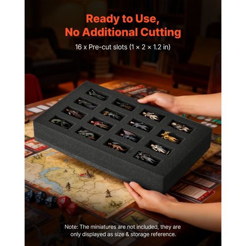 Τσάντα μεταφοράς μινιατούρας VEVOR, χωράει 16 μίνι πεζικού, μινιατούρα τσάντα μεταφοράς με λαβή και ρυθμιζόμενο ιμάντα ώμου, 1 στρώμα αφρού για μεγάλη χωρητικότητα αποθήκευσης (δεν περιλαμβάνονται τα μίνι)