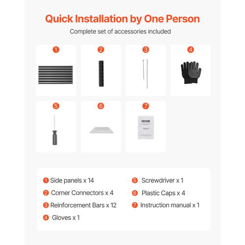 Μεταλλικό υπερυψωμένο παρτέρι VEVOR, γαλβανισμένο κουτί κήπου εξωτερικού χώρου 1,8 x 0,9 x 0,4 m, ανοιχτού πάτου, μεγάλο υπερυψωμένο παρτέρι για καλλιέργεια λαχανικών, λουλουδιών, βοτάνων και παχύφυτων, σκούρο γκρι