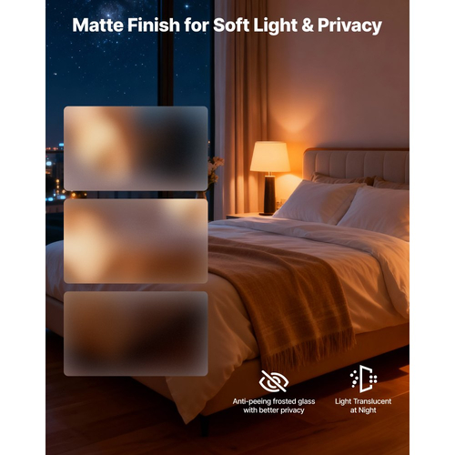 Πόρτα Αχυρώνα VEVOR Δίπτυχη, 914 x 2134 mm, MDF με συρόμενες πόρτες από σκληρυμένο γυαλί, Συμπεριλαμβάνεται κιτ εξαρτημάτων, Σχεδιασμός εξοικονόμησης χώρου, Προσυναρμολογημένα πάνελ για υπνοδωμάτιο, σαλόνι, ντουλάπα, λευκό