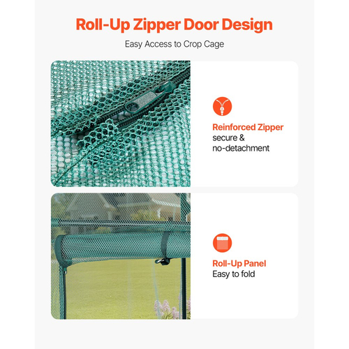 Κλουβί Καλλιέργειας VEVOR, Σκηνή Προστασίας Φυτών 1,8 x 0,91 x 1,5 m με Πόρτα με Φερμουάρ, Ψηλό Κλουβί Καλλιέργειας Ανθεκτικό στον Αέρα, Εύκολο στην Εγκατάσταση, Υπερυψωμένο Κάλυμμα Παρτεριού Εξωτερικού Χώρου με Πλαίσιο, Δίχτυ Φυτών για Κήπο, Αίθριο, Γκαζόν