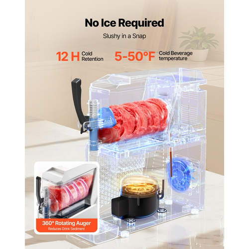 Μηχανή για γλάστρες VEVOR, Μηχανή για γλάστρες 3L/100oz χωρίς πάγο για το σπίτι, Μηχανή για παγωμένα ποτά με μονή δεξαμενή, Μηχανή Margarita με αυτοκαθαρισμό, για παγωμένες Margarita, φραπέ, μιλκσέικ και άλλα