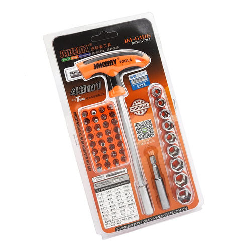 Κατσαβίδι Λαβής-Τ με Σετ Μυτών JM-6106 JAKEMY