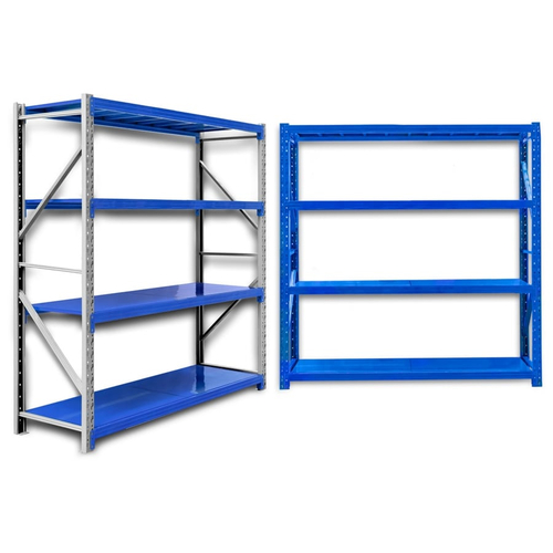 Ράφια Βαρέως Τύπου 200x200x60 Λευκό-Μπλε