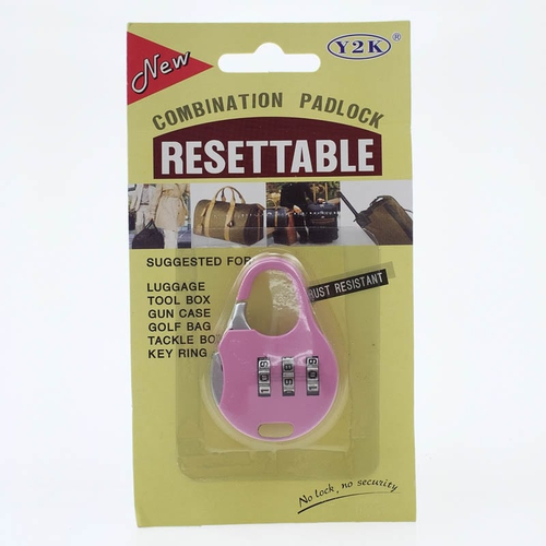 Κλειδαριά Ταξιδίου Οβάλ Ροζ