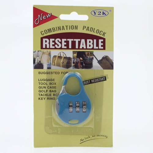 Κλειδαριά Ταξιδίου Οβάλ Μπλε