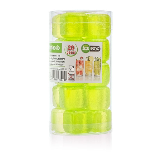 FrostBar Πλαστικά Παγάκια Reusable Πράσινα (20 τμχ)