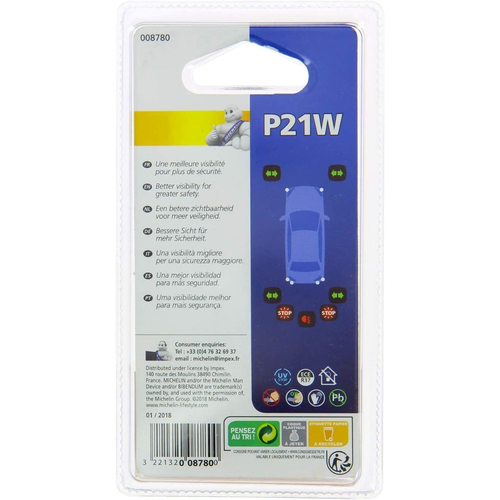 Λάμπες Αυτοκινήτου Michelin P21W 12V Σετ 2 τεμάχια