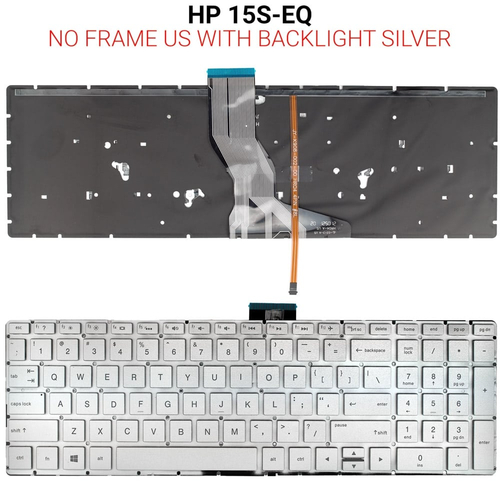 Πληκτρολόγιο HP 15S-EQ NO FRAME US WITH BACKLIT SILVER