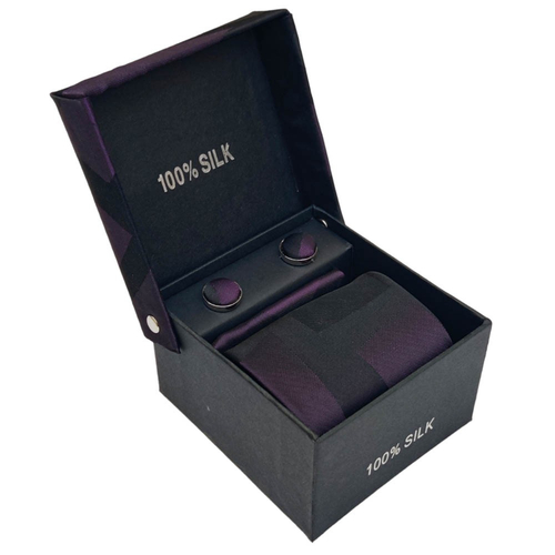 Σετ Γραβάτα με Ποσέτ Purple Spades