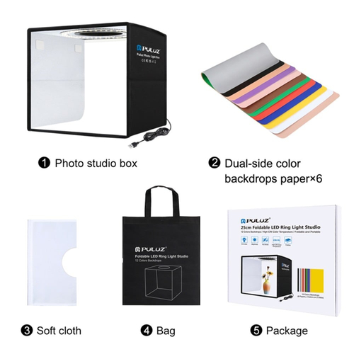 Photo Studio Cube-Box LED 25cm