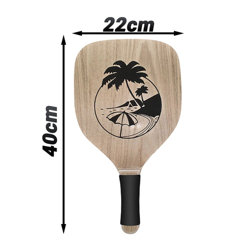 Σετ Ξύλινες Ρακέτες με Αντιολισθητική Λαβή (Α' Ποιότητα 390gr)